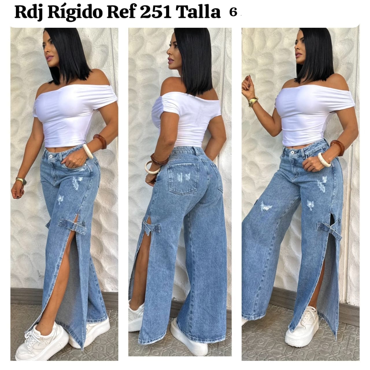 JEANS TIPO CARGO RÍGIDOS