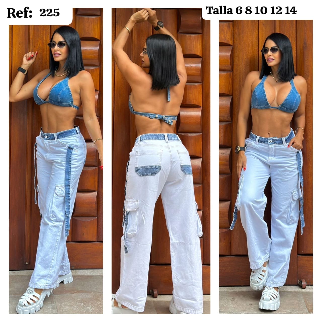 JEANS TIPO CARGO RÍGIDOS