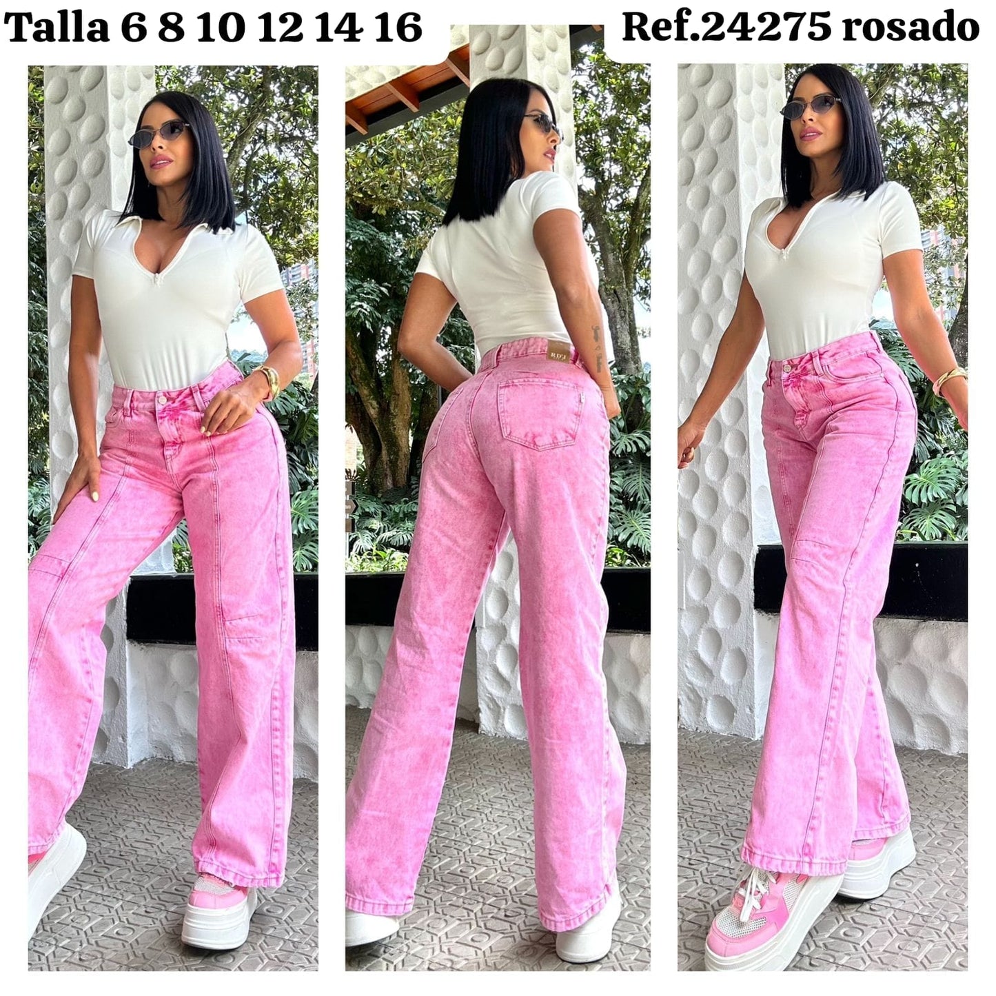 JEANS TIPO CARGO RÍGIDOS