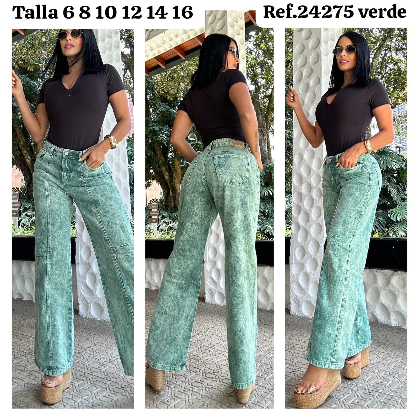 JEANS TIPO CARGO RÍGIDOS