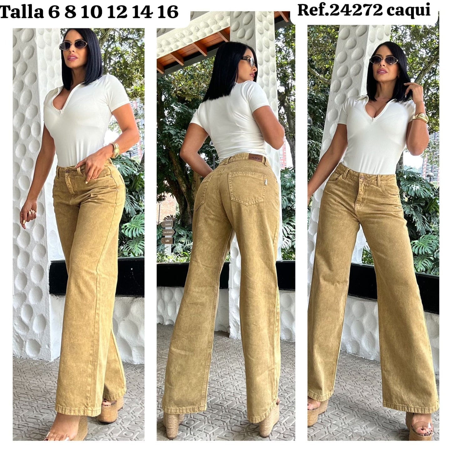 JEANS TIPO CARGO RÍGIDOS
