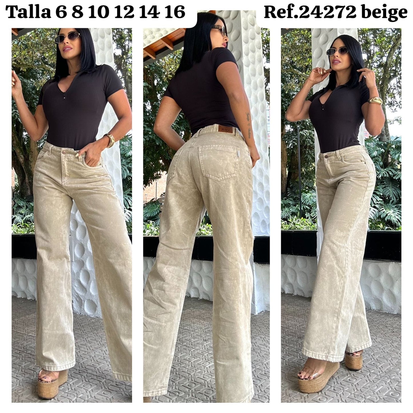 JEANS TIPO CARGO RÍGIDOS