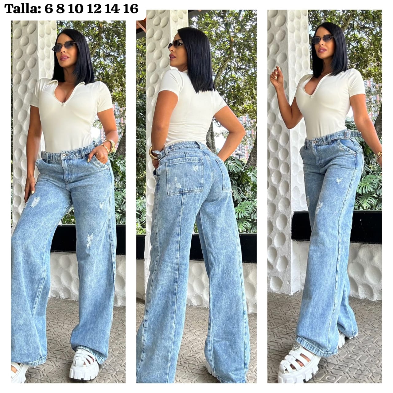 JEANS TIPO CARGO RÍGIDOS