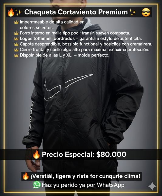 CHAQUETA CORTAVIENTO PREMIUM